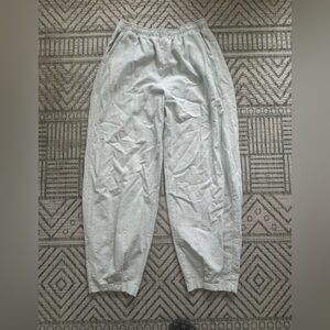 CP Shades Lagenlook Puff Pants L Light Aqua Heavy Linen Cotton VGUC Spring